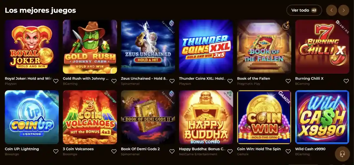 Roll-dorado casino ES catálogo de juegos